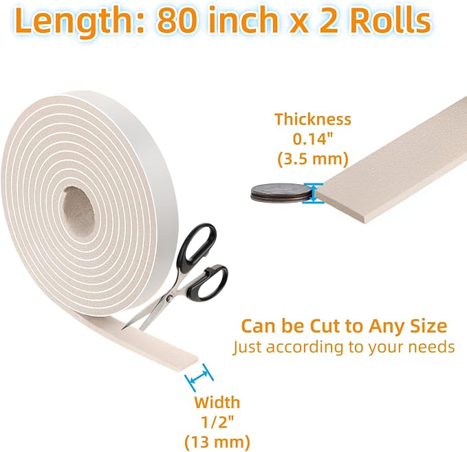 Felt Strips with Adhesive Backing – Furnigear Heavy Duty Cuttable Felt Tape