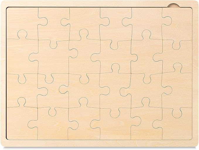 Mr. Pen- Blank Wooden Puzzle, 24 Pieces, 11.8" x 8.8" | Wooden Blank Puzzles to