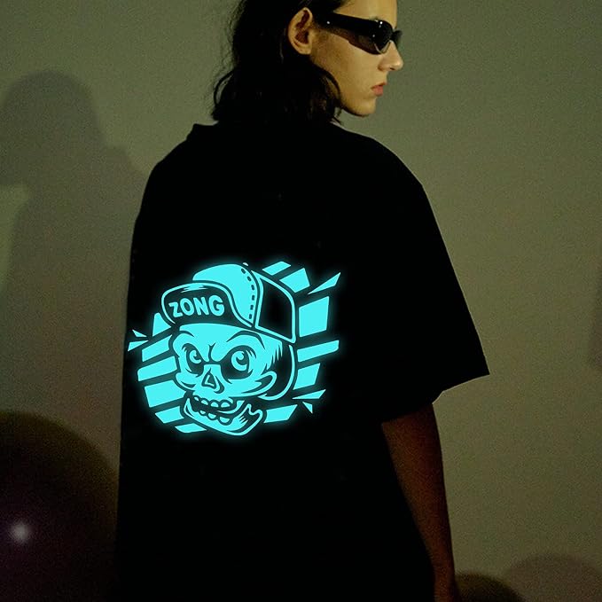 FUNKAKA Glow in The Dark Heat Transfer Vinyl Roll, Glow in The Dark HTV Vinyl
