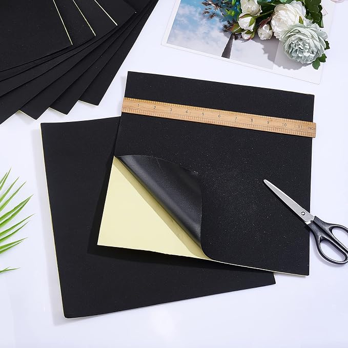 BENECREAT 8PCS 2mm Thick Self Adhesive Foam Sheet, DIY supplies