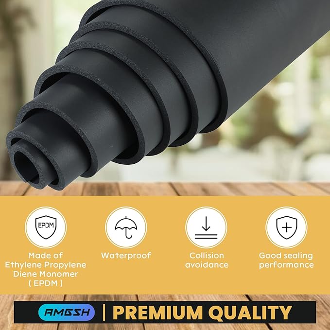 1/4" Thick X 13" Wide X 80" Closed-Cell Foam Neoprene Padding, Non-Adhesive