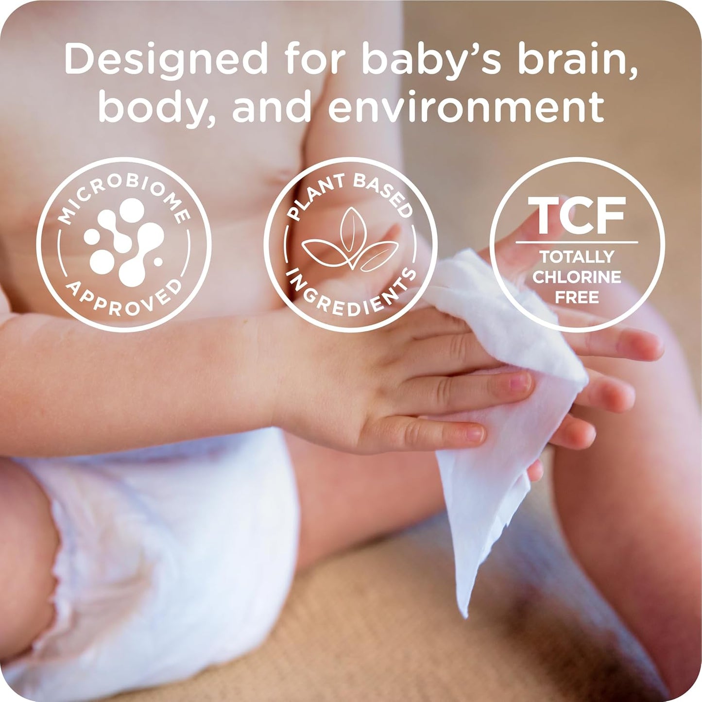 HealthyBaby Our Gentle Nose & Face Wipes | EWG Verified Safe | Soothing for Runny Noses & Sensitive Skin | Plastic-Free, Fragrance Free, Totally Chroline Free (6 boxes, 360 wipes)