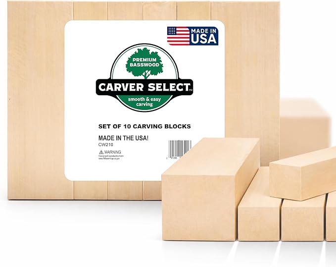 Basswood Carving Blocks Set of 10 – Wood Carving Kit