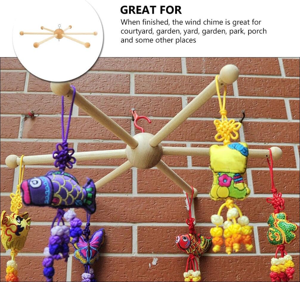 Wooden Mobile Frame Kit - Bed Bell Wind Chimes Crib Hanger Bedroom Ceiling Mobiles Toy Decoration Wind Chime