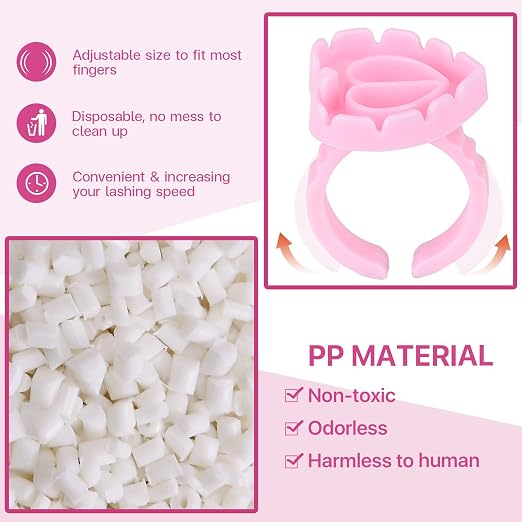 Pretty memory 150 Pcs Glue Rings