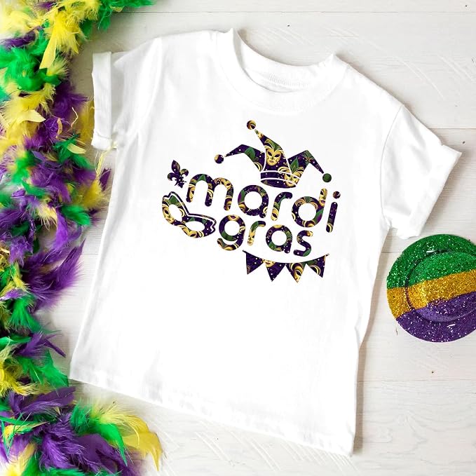 HTVSTD Mardi Gras Heat Transfer Vinyl 10Sheet 12×10in Iron on Vinyl |