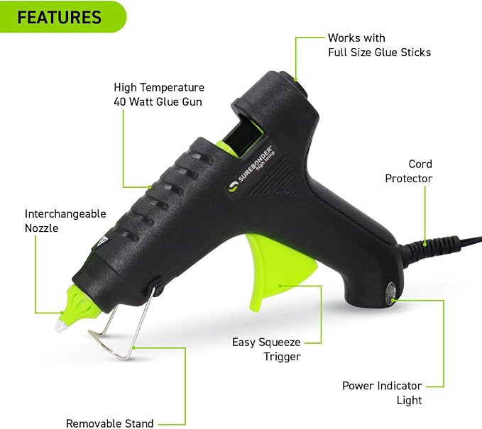 H-270 Essentials Series 40 Watt Full Size High Temperature Hot Glue Gun