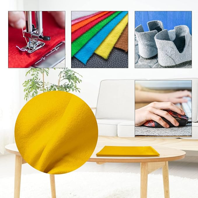 Jtnohx Color Felt, 1 Square Yard Felt Fabric, 1.4mm Thickness Flexible Craft