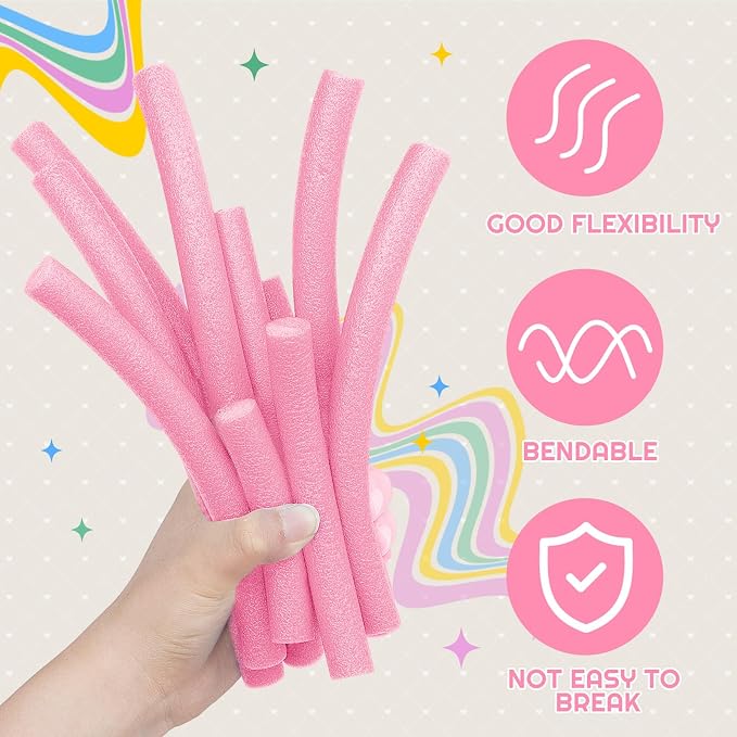 Frienda 5/8 Inch x 40 Ft Pink Foam Noodles