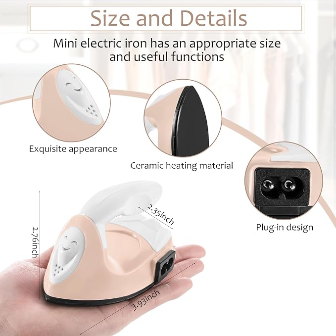Honoson Mini Craft Iron Mini Heat Press Small Iron 3.93 x 2.36 x 2.76 Portable