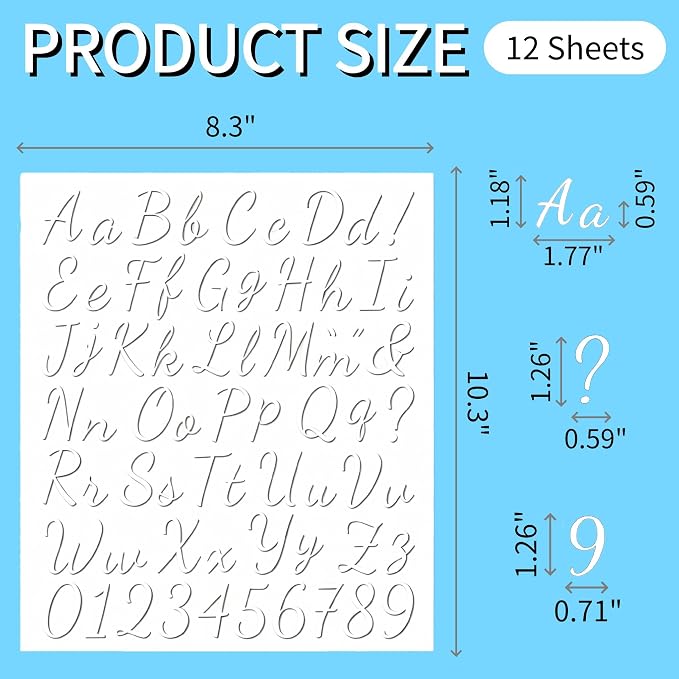 12pcs Iron on Letters for Clothing, Heat Transfer Vinyl Letters, DIY Fabric