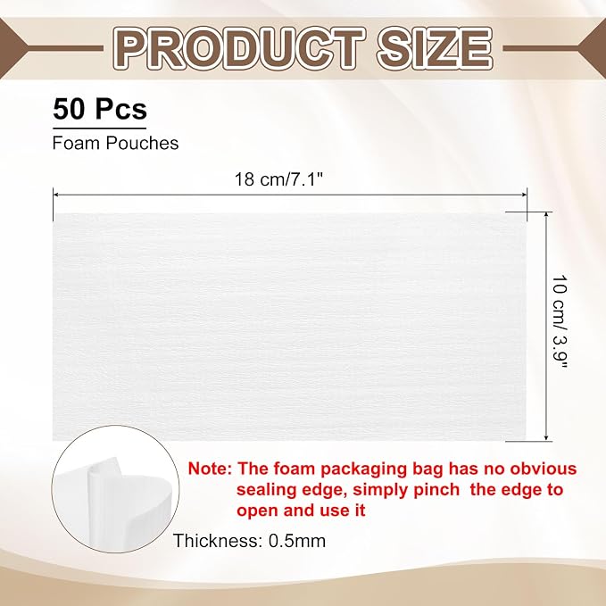 uxcell 50 Pcs Cushion Foam Pouches, Photo Frame