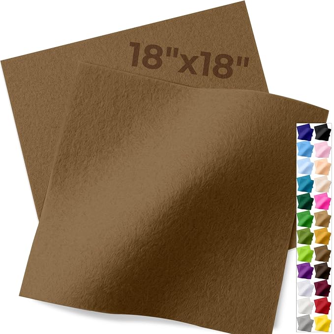 IONTACH 18" X 18" Soft Felt Sheets 1.6mm Thick | Acrylic Felt Fabric Sheets