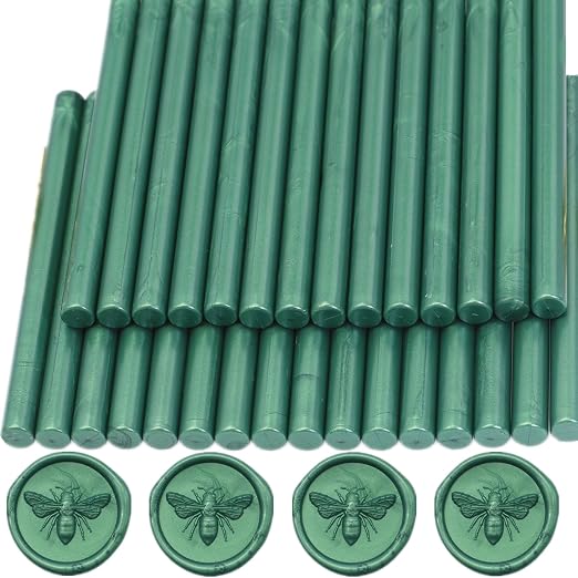 Wax Seal Sticks Pine Green, Mini Sealing Wax Gun Sticks Wedding Invitations