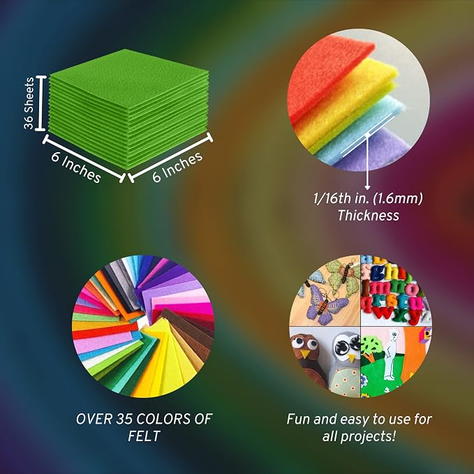 FabricLA Acrylic Felt Sheets for Crafts