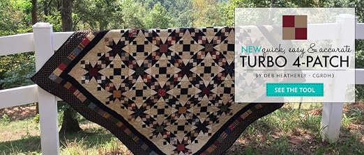 Creative Grids Turbo 4-Patch Template Quilt Ruler – CGRDH3 – Made in USA