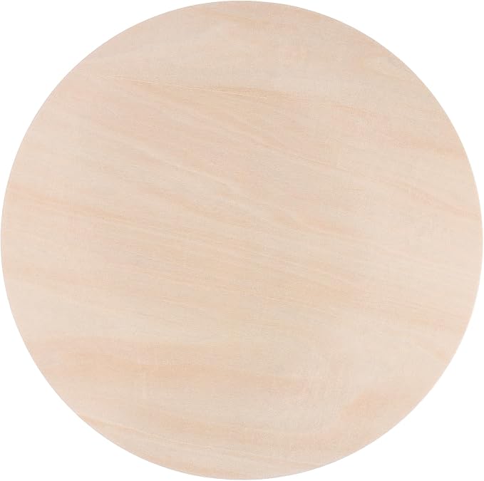 SHEUTSAN 12 PCS 11.8 Inch Wood Circles, 1/4 Inch Round Wood Sheets, Unfinished
