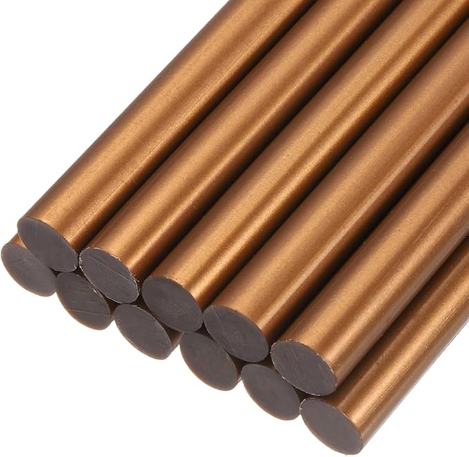uxcell Mini Hot Glue Sticks for Glue Gun 11mm x 100mm Bronze Red 12pcs