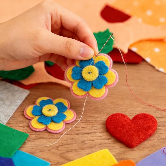 40 Pcs Felt Fabric Sheets 12 x 12 Inches Assorted Colors Felt Sheets