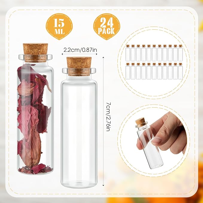 Patelai 48 Pcs Small Glass Jars