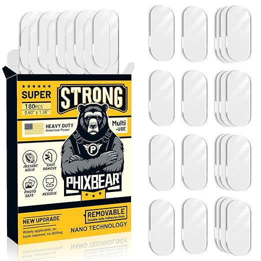 PHIXBEAR Extra Large Mounting Putty No Residue, Strong Double Sided Glue