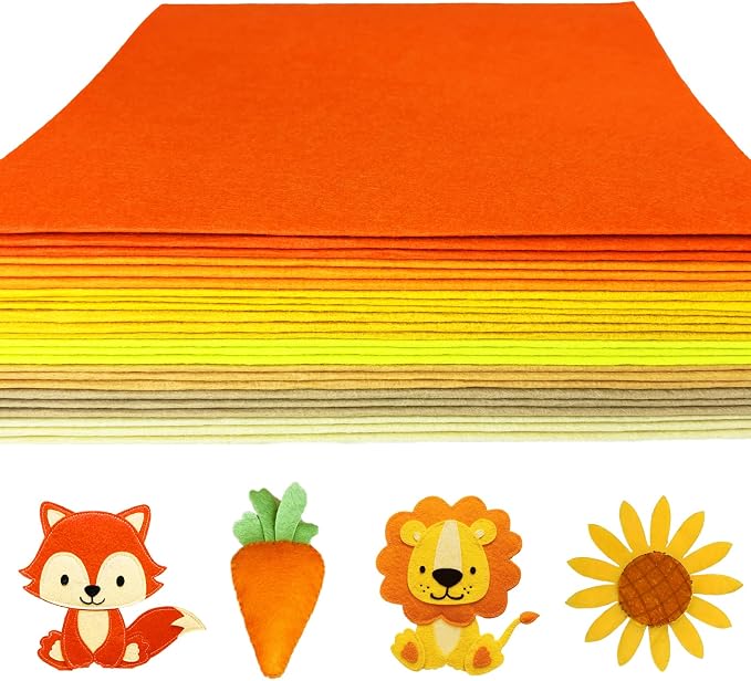 24 Pcs 11.8 x 35.4 Inch Wool Blend Felt Sheets