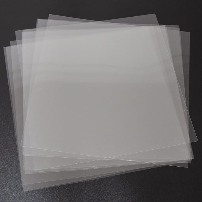 7.5Mil Blank Mylar Sheet, 12“ X 12” Clear Plastic Sheet, Stencil Plastic Sheets