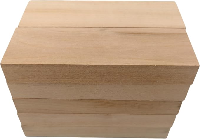 10PCS Basswood Carving Blocks, Whittling Wood Carving Kit, Unfinished Wooden