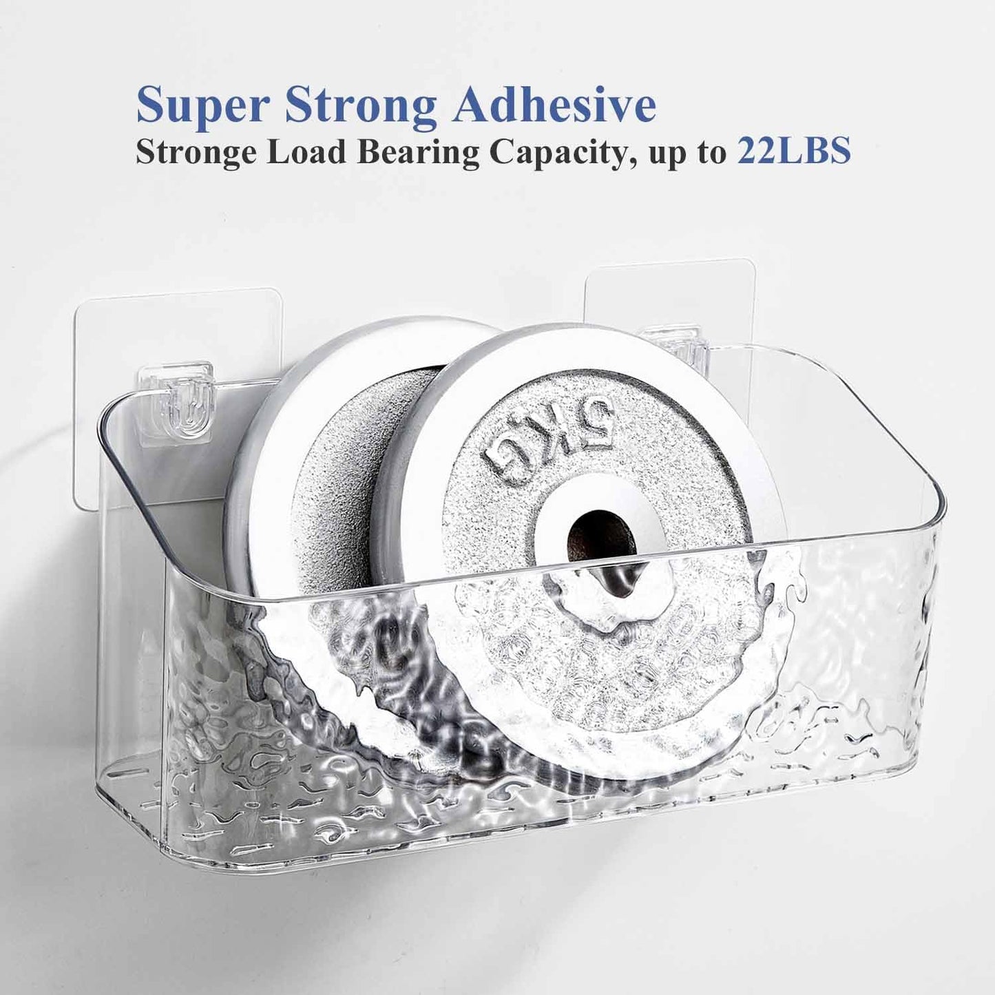 UNIKON Bath Toy Storage Holder Bathtub Toy Organizer, Large Capacity Shower Caddy for Bathroom, Clear Wave, 2 Pack