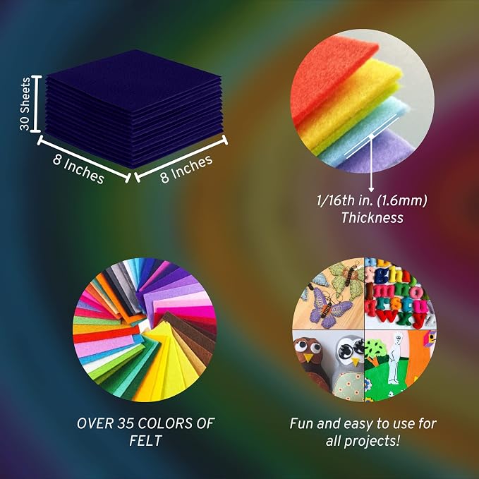 FabricLA Acrylic Felt Sheets for Crafts