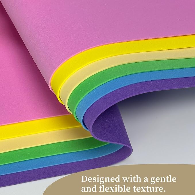 30 PCS EVA Foam Craft Sheets, 12 x 8 in, 2mm Thick Foam Boards