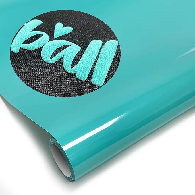 Turquoise Puff Vinyl Heat Transfer