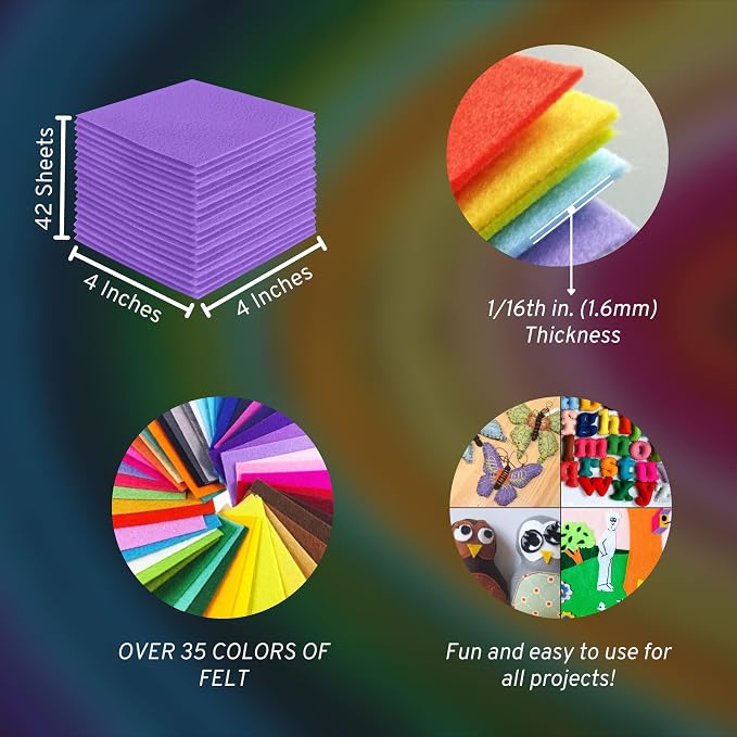 FabricLA Acrylic Felt Sheets for Crafts