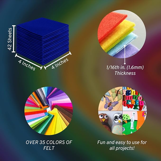 FabricLA Acrylic Felt Sheets for Crafts