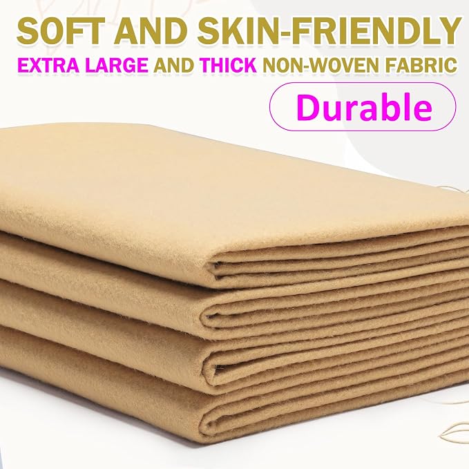 XSEINO Tan Large Felt Fabric 36" X 36 ", 1.4 mm Thick Soft Felt Fabric Sheet
