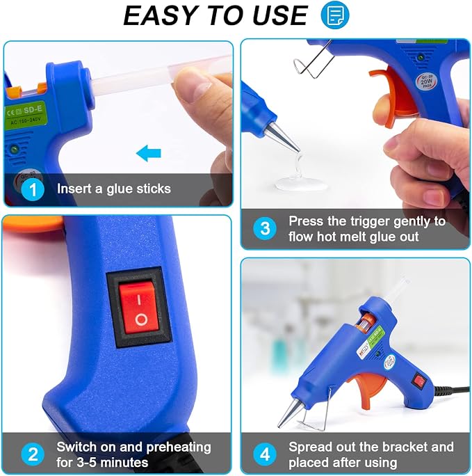 Hot Glue Gun Kit, 40 Glue Sticks