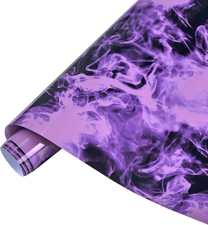 Tintnut Purple Flame Heat Transfer Vinyl Roll, stretch washable, compatible