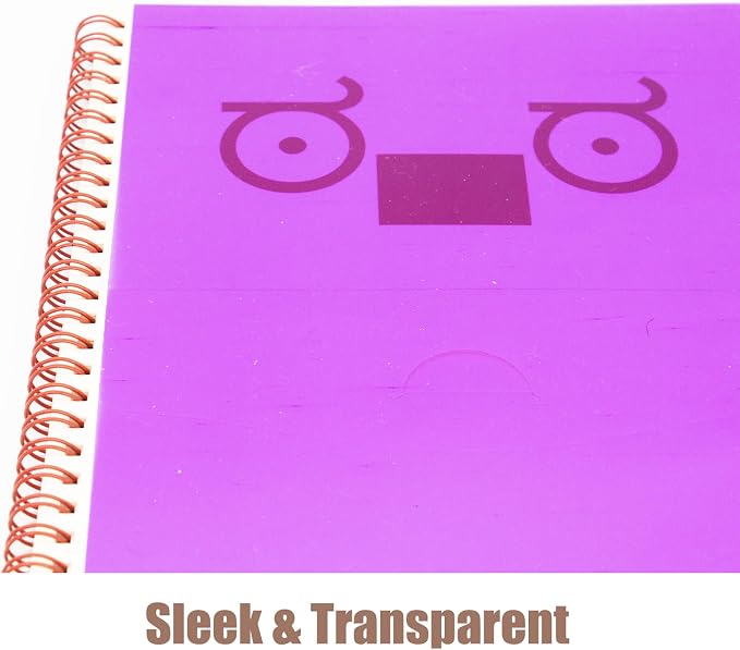10-Pack A4 Colored PVC Flexible Plastic Sheets, 0.3mm Purple Transparent Film