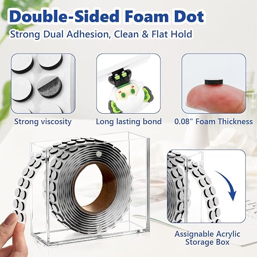 400 PCS 2mm Double Sided Foam Dots