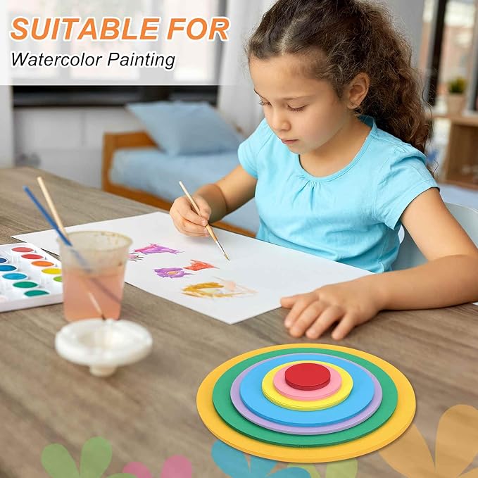 MECCANIXITY 24 Pcs Circle Card Stock, 5.9 Inch Round Cutouts Paper Thick