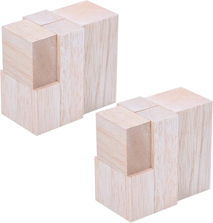 Sumind 12 Pcs Balsa Blocks for Carving 4 Sizes Whittling Wood Carving Kit for