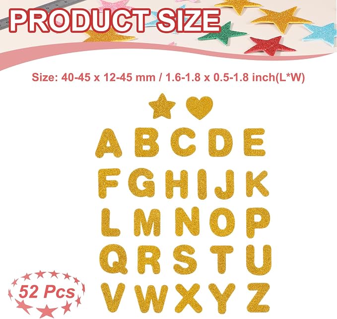 PATIKIL Alphabet Foam Stickers