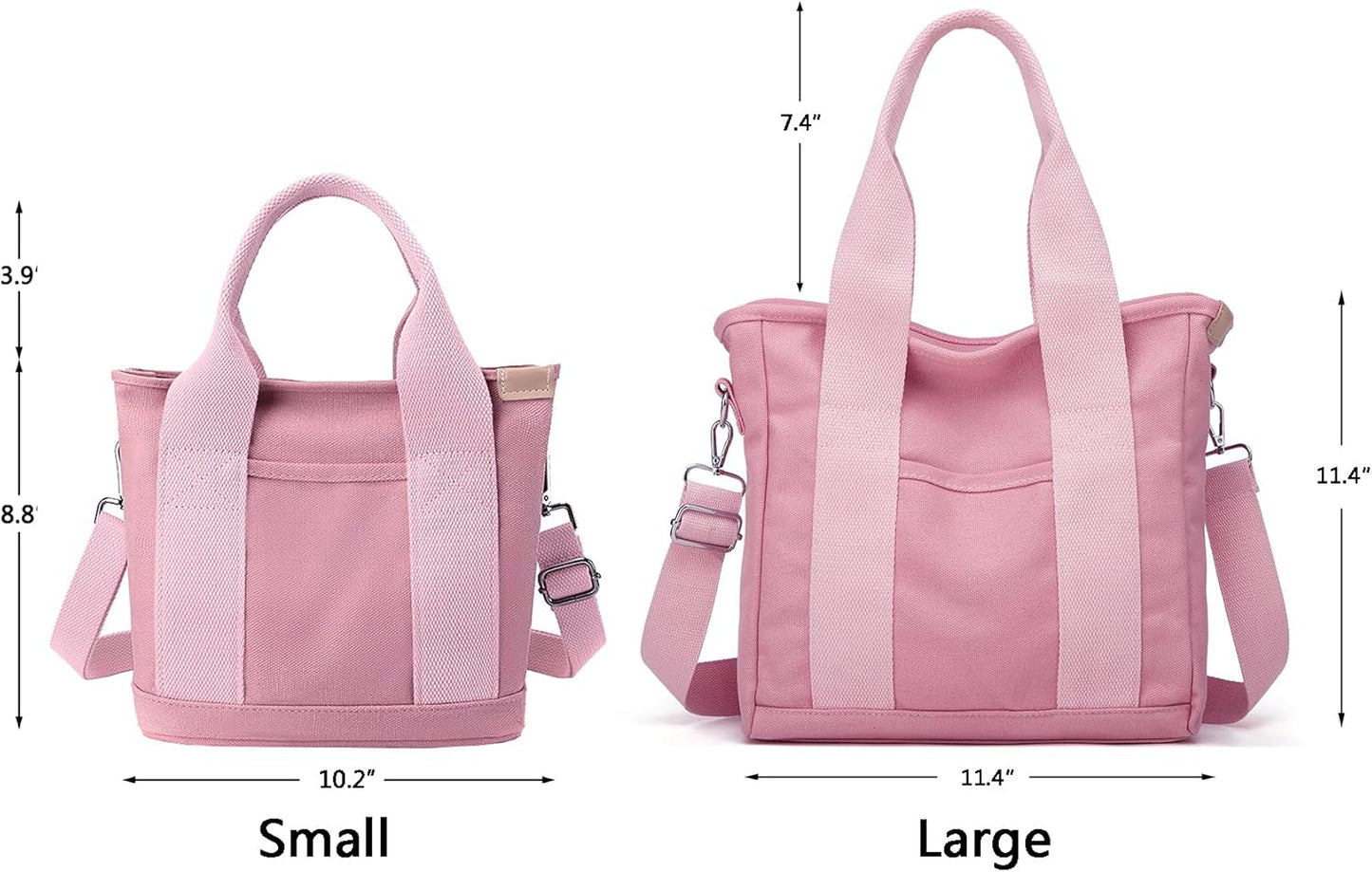 Small Tote Bag with Zipper Tote Bag for Women Canvas Crossbody Bag Shoulder Bag Satchel Hobo Bag Messenger Bag 2025