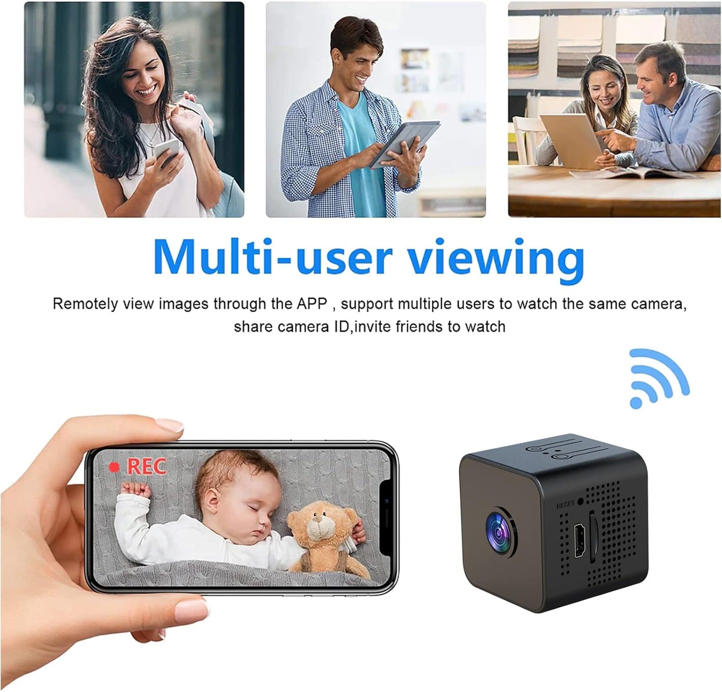 2K Hidden Cameras - Indoor Camer - Nanny Camera - WiFi Wireless Cam - Home Camer for Pet/Baby - with Night Vision - HD Surveillance Cam - Surveillance Cameras with Motion Detection and Night Vision