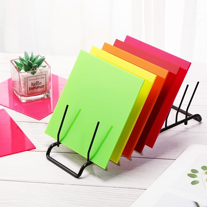 Geetery 30 Pack Colored Acrylic Sheets 1/8" Thick