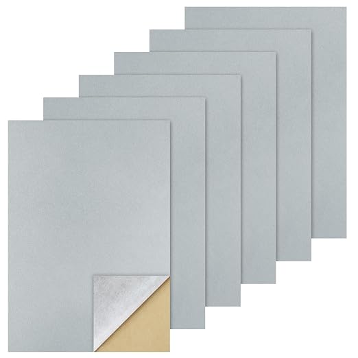 Biaungdo Grey Self Adhesive Felt Sheets, 8 x 12 Inch, Felts Fabric