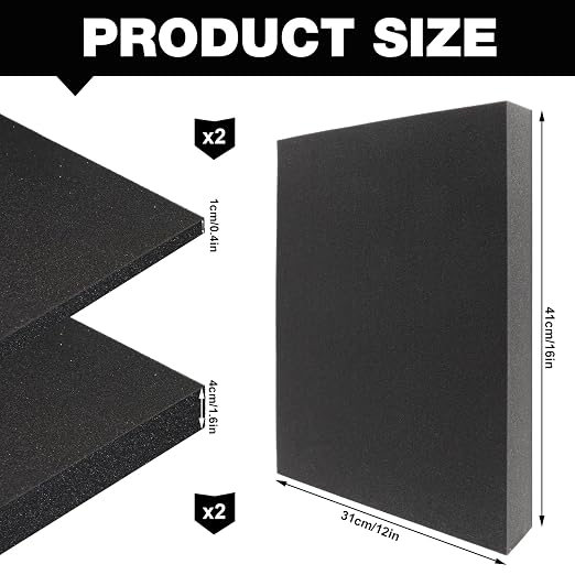4PCS High Density Polyurethane Foam Sheets