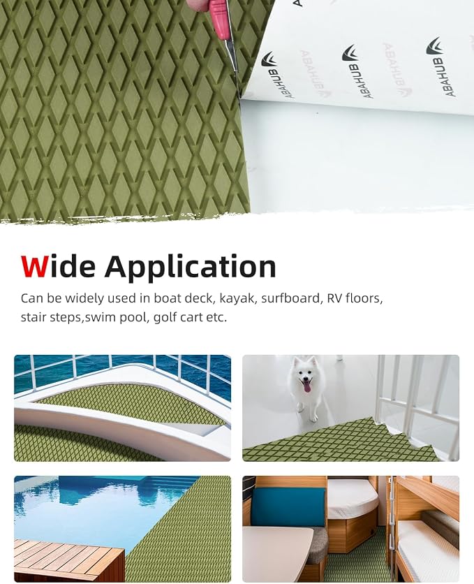 Abahub EVA Foam Boat Flooring Self-Adhesive Decking Surfboard Traction Pad |