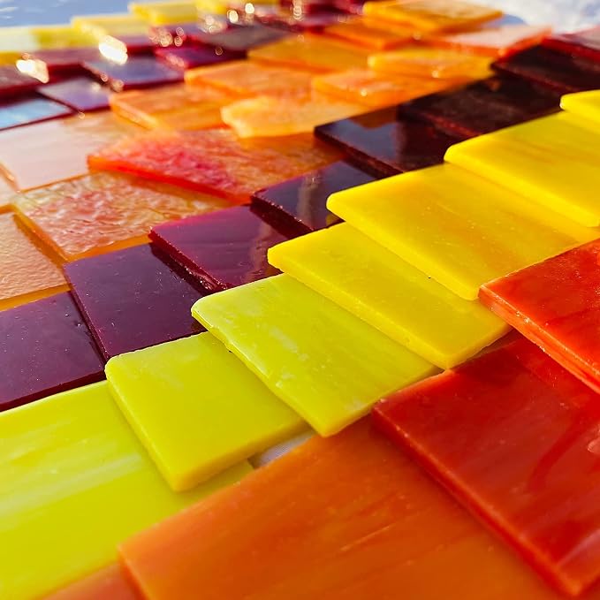 Stained Glass Scraps Sheets, Mosaic Tiles