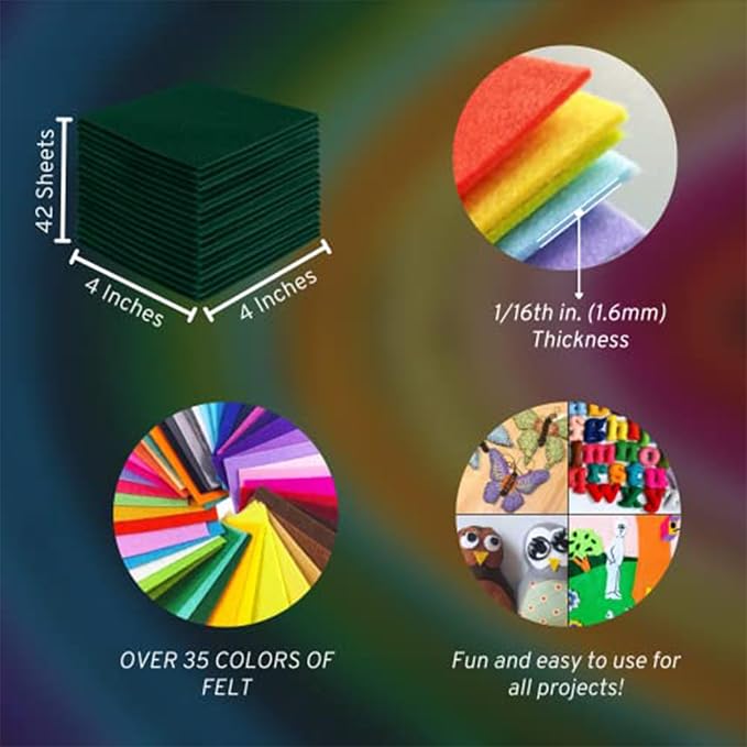 FabricLA Acrylic Felt Sheets for Crafts